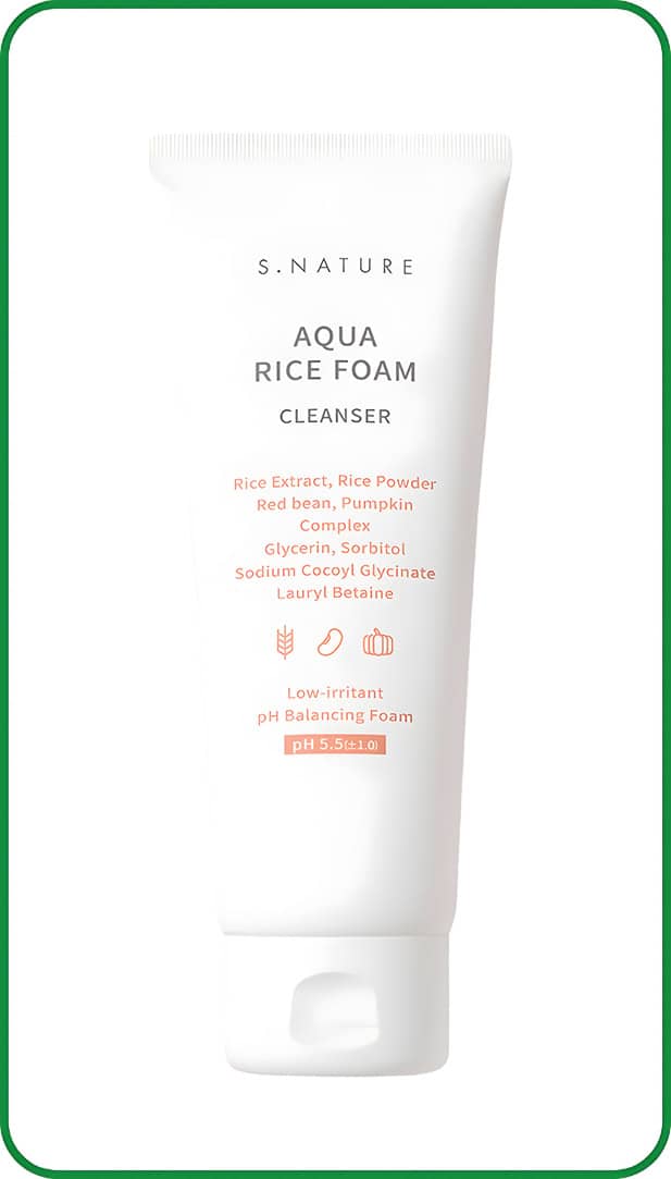 S.NATURE Aqua Rice Mild Acidic Foam Cleanser